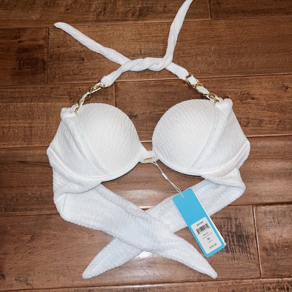 Beach Bunny White Bikini Top